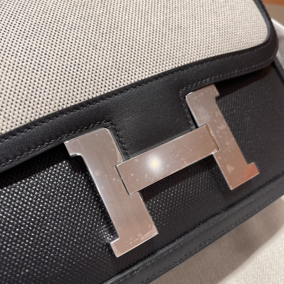 에르메스 콘스탄스24 캔버스 블랙 은장